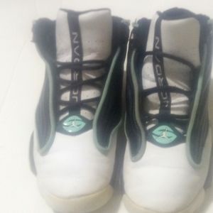 Boys white and black Jordans size 2